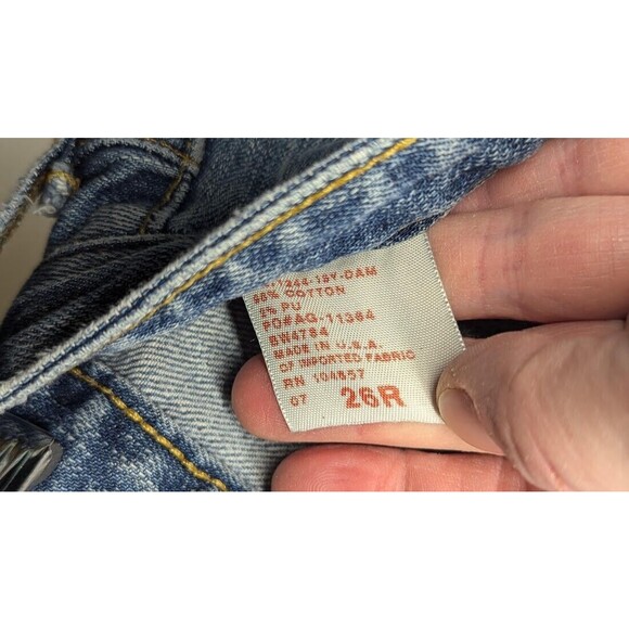 AG Adriano Goldschmied Jeans Women 26 R Premiere Skinny Straight Blue Raw Hem - Picture 3 of 5